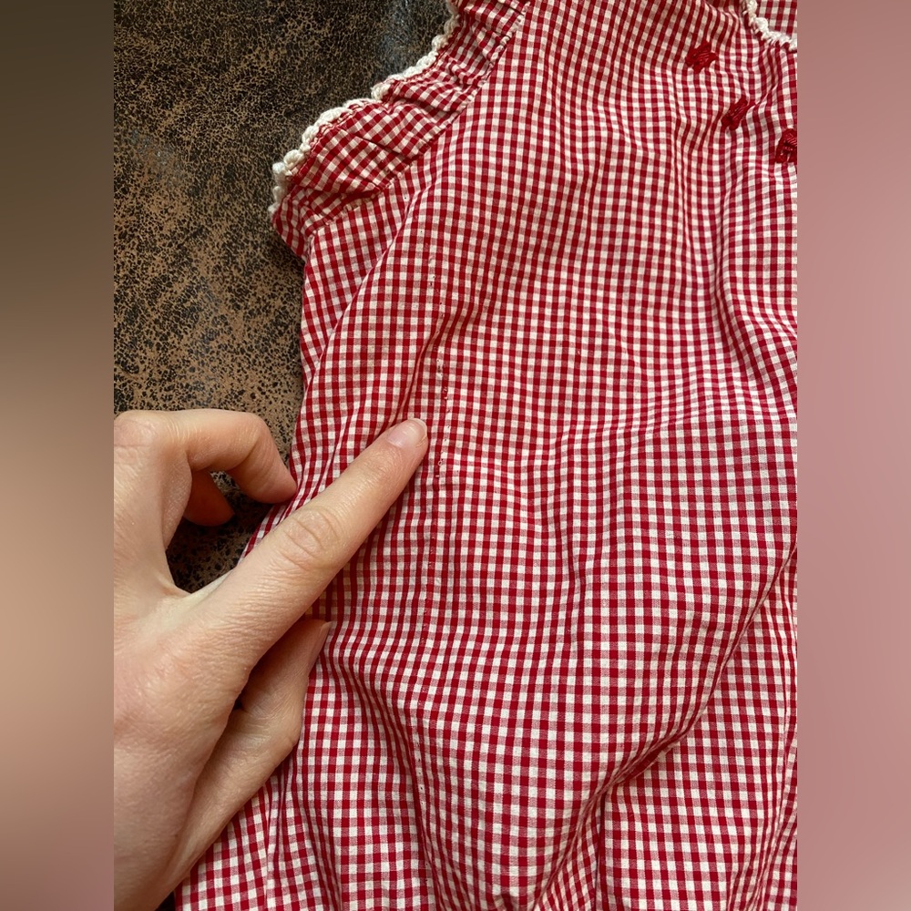 Doen Traveler Top / Red Gingham Blouse - Picture 4 of 6